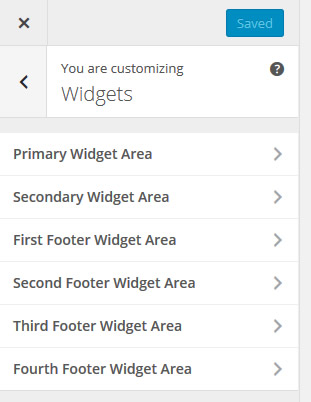 WordPress widget setup
